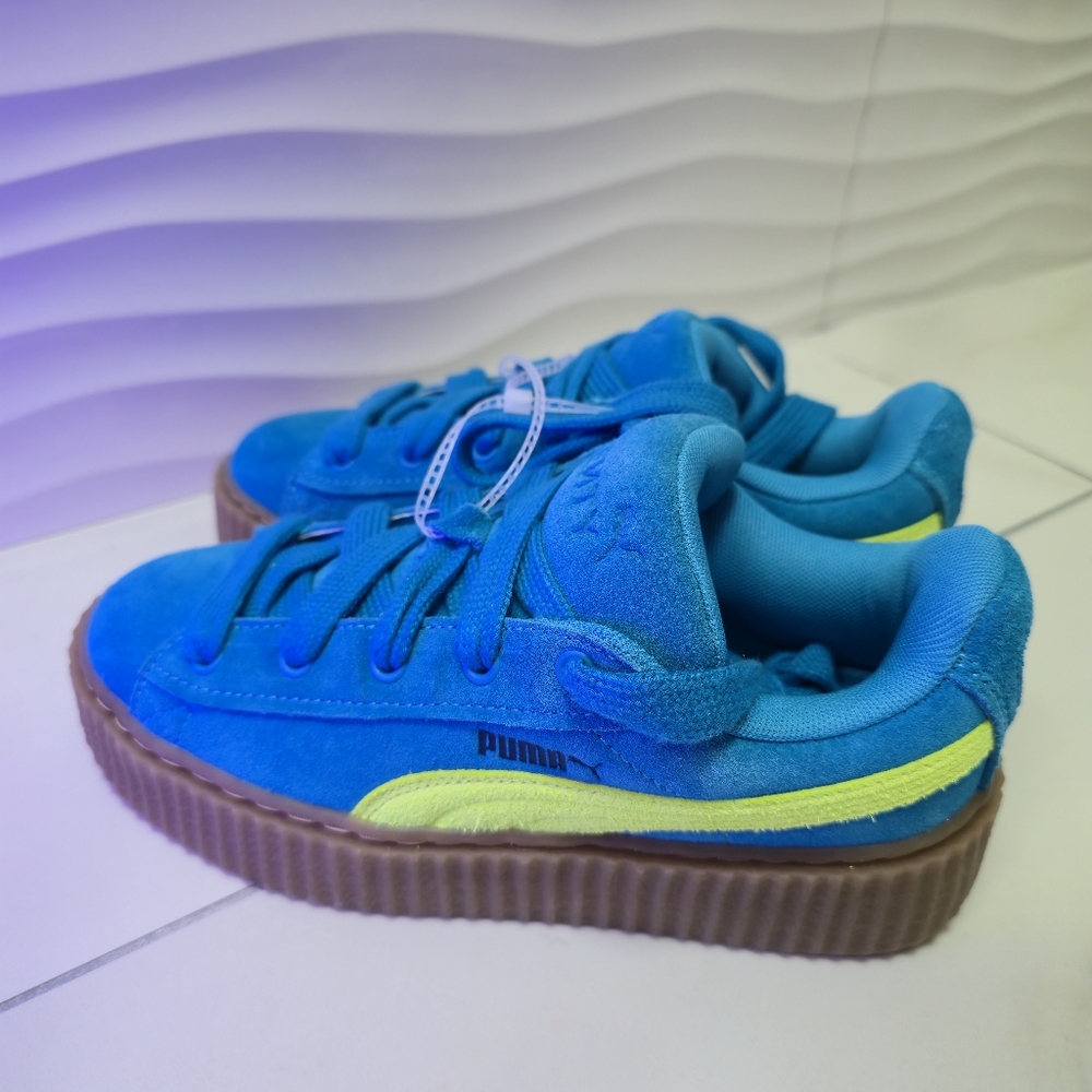 PUMA x Fenty by Rihanna Creeper Phatty Speed Blue Lime Womens/ Juniors  Size 5